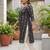 Black  pure cotton printed kurti for women