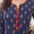 Blue  pure cotton printed kurti for women