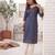 Blue  pure cotton printed kurti for women