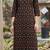 Black  pure cotton printed kurti for women