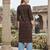 Black  pure cotton printed kurti for women