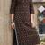 Black  pure cotton printed kurti for women