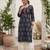 Blue  pure cotton printed kurti for women
