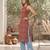 Maroon  pure cotton printed kurti for women