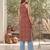 Maroon  pure cotton printed kurti for women