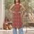 Maroon  pure cotton printed kurti for women