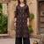 Black  pure cotton printed kurti for women