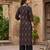 Black  pure cotton printed kurti for women