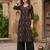 Black  pure cotton printed kurti for women