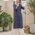 Blue  pure cotton printed kurti for women