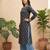 Black  pure cotton printed kurti for women
