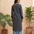 Black  pure cotton printed kurti for women
