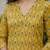 Yellow  pure cotton printed kurti for women