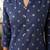 Blue  viscose rayon printed kurti for women
