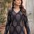 Black  pure cotton printed kurti for women