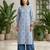 Off white  pure cotton printed kurti for women