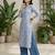 Off white  pure cotton printed kurti for women