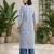 Off white  pure cotton printed kurti for women