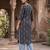 Black  pure cotton printed kurti for women