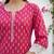 Pink  pure cotton printed kurti for women