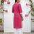 Pink  pure cotton printed kurti for women