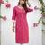 Pink  pure cotton printed kurti for women