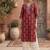 Maroon  pure cotton printed kurti for women