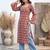 Maroon  pure cotton printed kurti for women