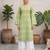 Green  pure cotton printed kurti for women