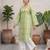 Green  pure cotton printed kurti for women