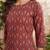 Maroon  pure cotton printed kurti for women