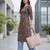 Burgundy  pure cotton printed kurti for women