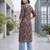 Burgundy  pure cotton printed kurti for women