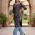 Black  pure cotton printed kurti for women
