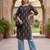 Black  pure cotton printed kurti for women