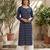 Blue  pure cotton printed kurti for women