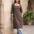 Black  pure cotton printed kurti for women