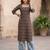 Black  pure cotton printed kurti for women