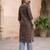 Black  pure cotton printed kurti for women