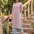 Purple  pure cotton printed kurti for women