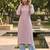 Purple  pure cotton printed kurti for women