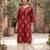 Red  pure cotton printed kurti for women