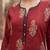 Red  pure cotton printed kurti for women