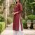 Red  pure cotton printed kurti for women