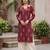 Maroon  pure cotton printed kurti for women