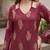 Maroon  pure cotton printed kurti for women