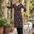 Black  pure cotton printed kurti for women