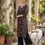 Black  pure cotton printed kurti for women