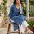 Blue  pure cotton printed kurti for women