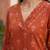 Rust  pure cotton printed kurti for women